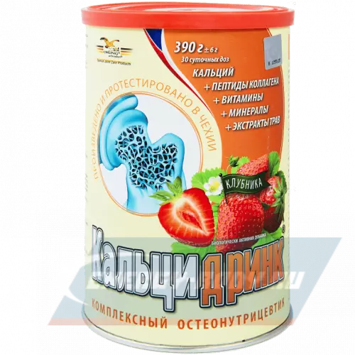 Суставы, связки ГЕЛАДРИНК Кальцидринк (CALCIDRINK) Клубника, 390 г