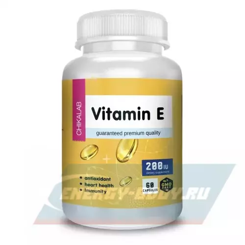  Chikalab Vitamin E Нейтральный, 60 капсул