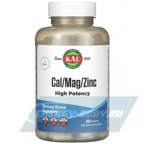  KAL Cal Mag Zinc 100% 250 таблеток
