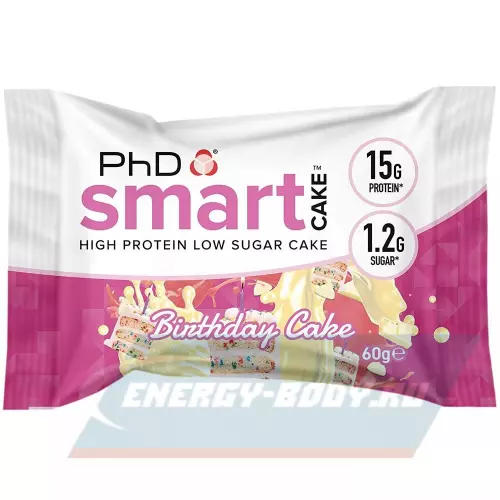 Батончик протеиновый PhD Nutrition Smart Cake печенье Праздничный торт, 60 г