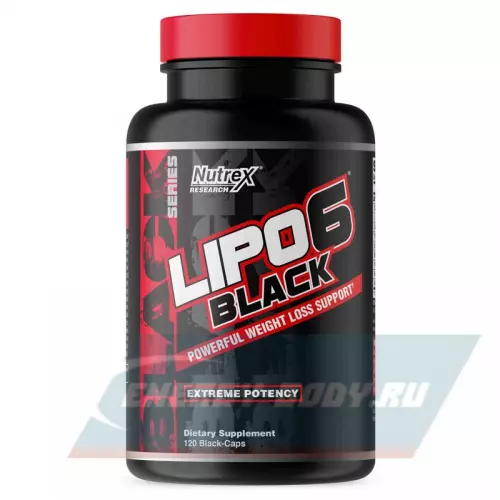  NUTREX Lipo-6 Black Powerful weight loss support (Yohimbine) 120 капсул