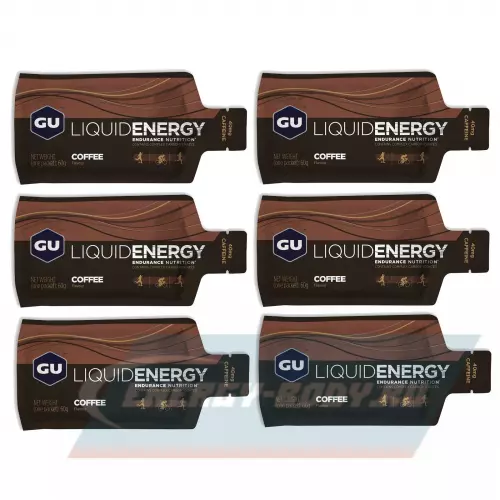 Энергетический гель GU ENERGY GU Liquid Enegry Gel 40mg caffeine Кофе, 6 саше x 60 g