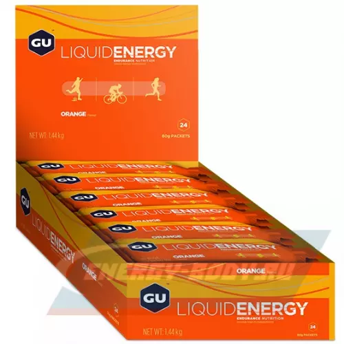 Энергетический гель GU ENERGY GU Liquid Enegry Gel 20mg caffeine Апельсин, 12 x 60 г