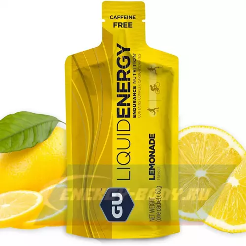 Энергетический гель GU ENERGY GU Liquid Enegry Gel no caffeine Лимонад, 12 x 60 г