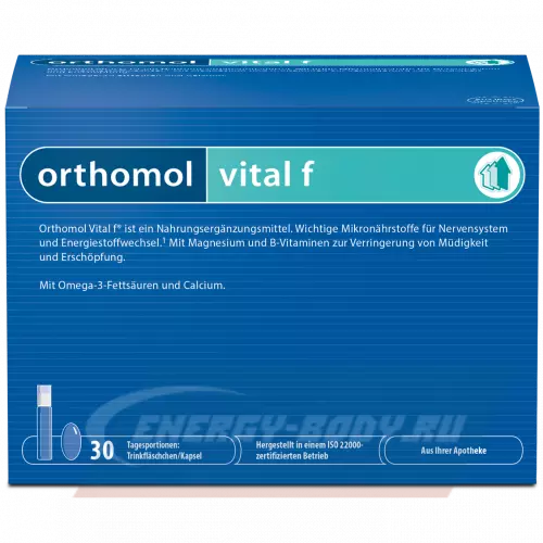  Orthomol Orthomol Vital f liquid (жидкость+капсулы) Нейтральный, курс 30 дней