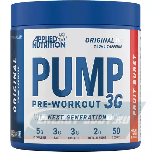 Предтерник Applied Nutrition Pump 3G Pre Workout - Energy, Focus Фруктовый взрыв, 375 г