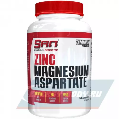  SAN ZMA (Zinc Magnesium Aspartate) 90 капсул