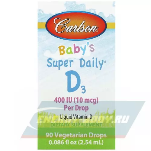  Carlson Labs Super Daily D3 for Baby 400 IU 2,54 мл