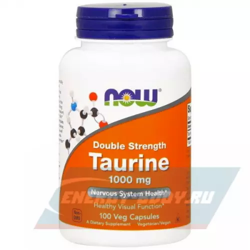 Аминокислотны NOW FOODS Taurine - Таурин 500 мг 100 Вегетарианские капсулы