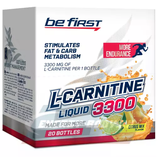 L-Карнитин Be First L-Carnitine Liquid 3300 mg Цитрусовый микс, 20 х 25 мл