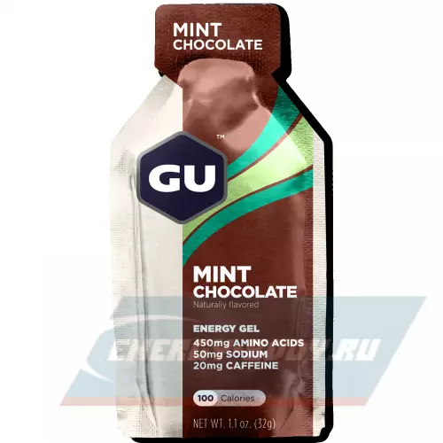 Энергетический гель GU ENERGY GU ORIGINAL ENERGY GEL 20mg caffeine Шоколад-Ментол, 32 г