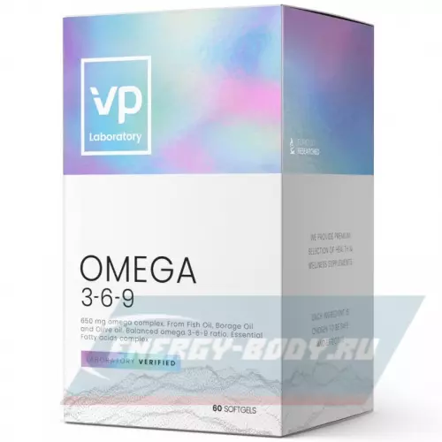 Omega 3 VP Laboratory Omega 3-6-9 60 капсул
