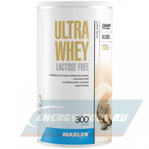  MAXLER Ultra Whey Lactose Free Кофе, 300 г