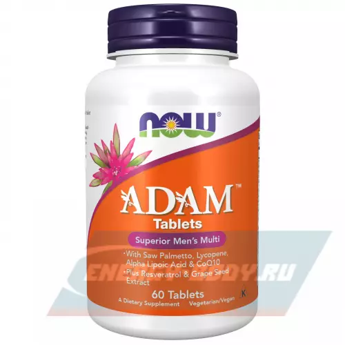  NOW FOODS Adam Male Multi (Tablets) Нейтральный, 60 таблеток