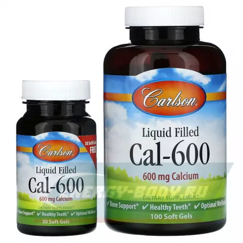 Минералы Carlson Labs Liquid Cal-600 100 + 30 капсул