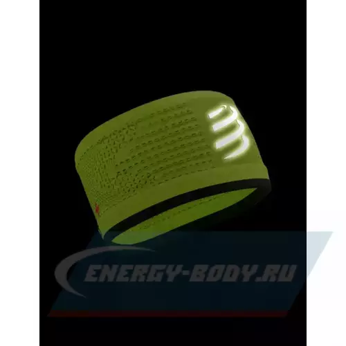  Compressport Повязка на голову On/Off Flash - Fluo Yellow/Black 