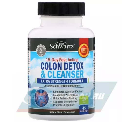  BioSchwartz Colon Detox & Cleanser 45 вегетарианских капсул