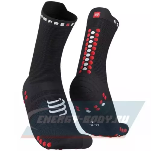  Compressport Носки V4 Run Hi Black/Red T3