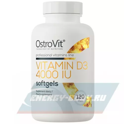 OstroVit Vitamin D3 4000 IU 120 гелевых капсул