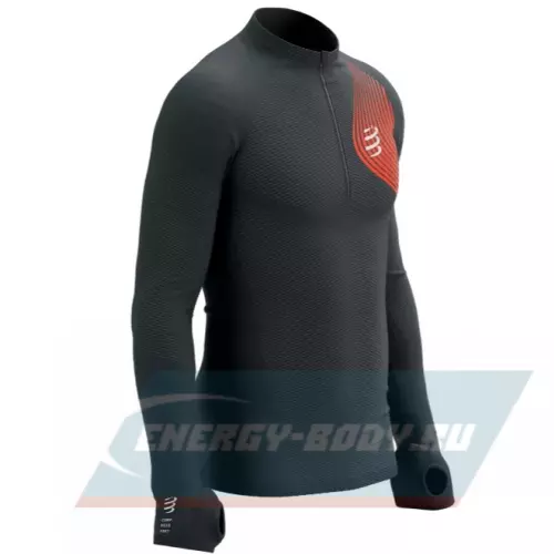  Compressport Кофта Winter Trail Postural V2 Black Core Red M