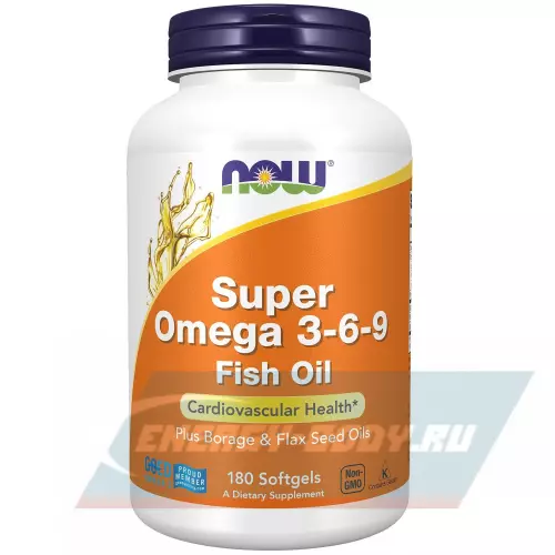 Omega 3 NOW FOODS Super Omega 3-6-9 180 гелевые капсулы