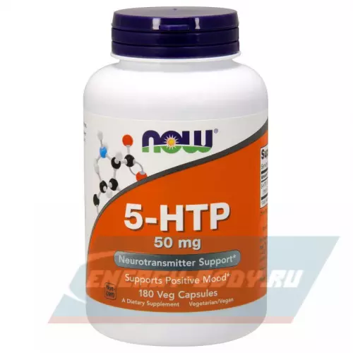  NOW FOODS 5-HTP - Гидрокситриптофан 50 мг 180 капсул