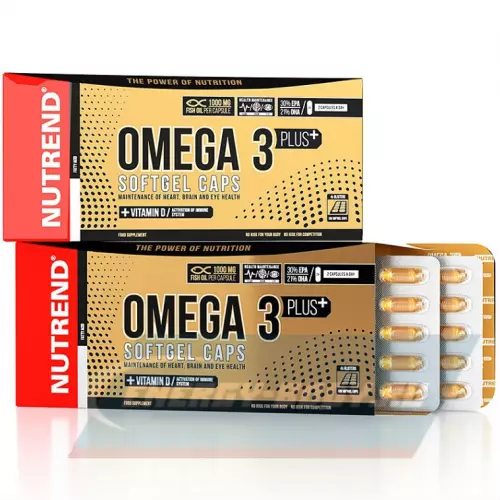 Omega 3 NUTREND OMEGA 3 PLUS SOFTGEL CAPS Нейтральный, 120 капсул