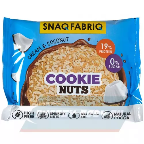 Батончик протеиновый SNAQ FABRIQ Cookie Nuts Сливочное с кокосом, 6 x 35 г