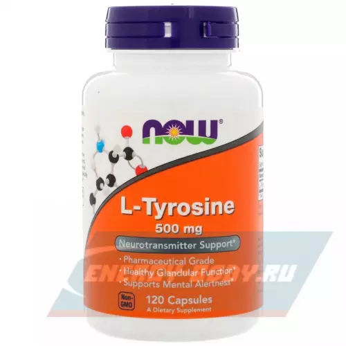 Аминокислотны NOW FOODS L-Tyrosine – Тирозин 500 мг 120 capsules 120 капсул
