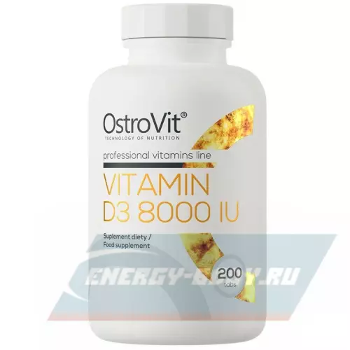  OstroVit Vitamin D3 8000 IU 200 таблеток