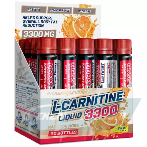 L-Карнитин Be First L-Carnitine Liquid 3300 mg Апельсин, 20 х 25 мл