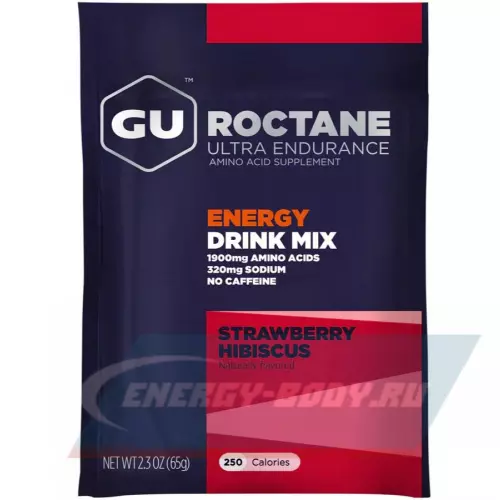  GU ENERGY GU ROCTANE ENERGY DRINK MIX Клубника - Гибискус, 10 x 65 г