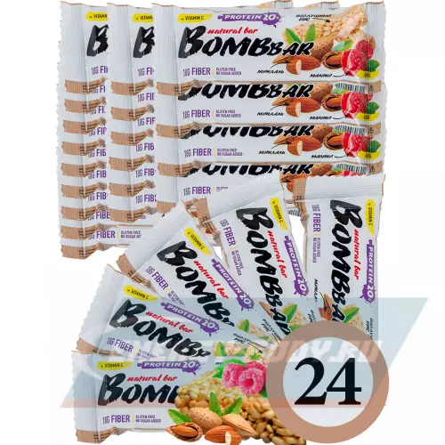 Батончик протеиновый Bombbar Protein Bar Рисовый, 24 x 60 г