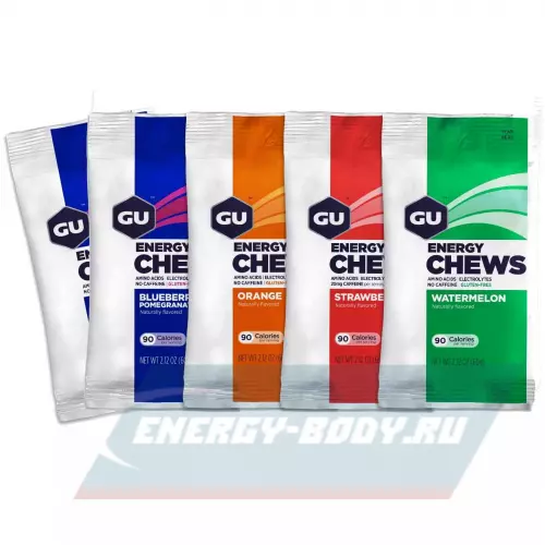 Энергетик GU ENERGY Мармеладки GU Energy Chews 5 x 8 конфет (4 вкуса), Микс