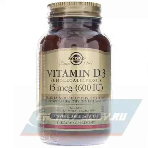  Solgar Vitamin D3 нейтральный, 60 вег. капсул