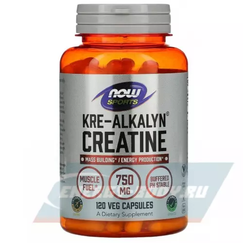  NOW FOODS Kre-Alkalyn Creatine 750 mg 120 веган капсул