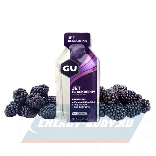 Энергетический гель GU ENERGY GU ORIGINAL ENERGY GEL 40mg caffeine Ежевика Джет, 32 г