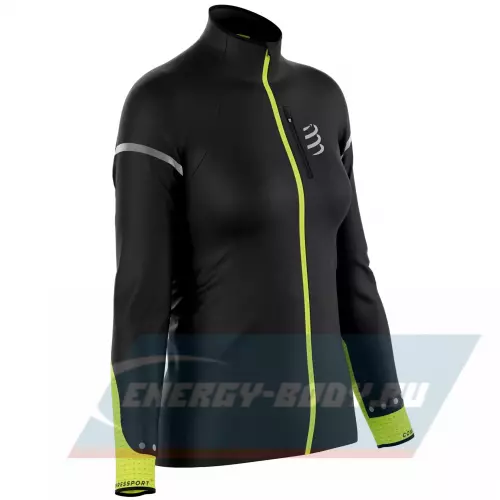  Compressport Ветровка Женская Hurricane Windproof Black/Fluo Yellow S