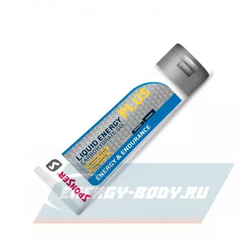 Энергетический гель SPONSER LIQUID ENERGY PLUS 50mg caffeine Карамель, 18 тюбиков x 70 г