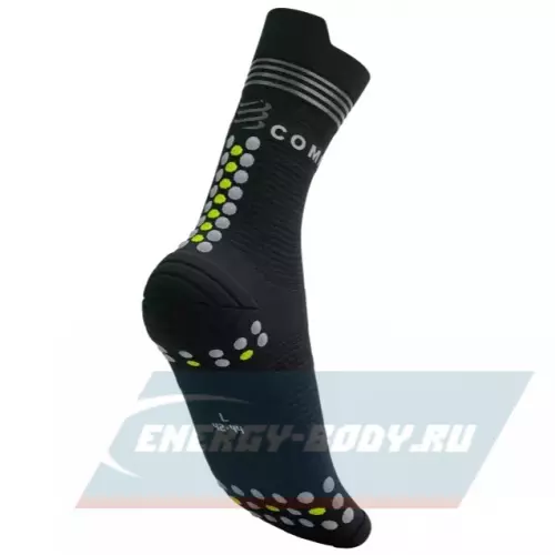  Compressport Носки V4 Run Hi Flash - Black/Fluo Yellow T2