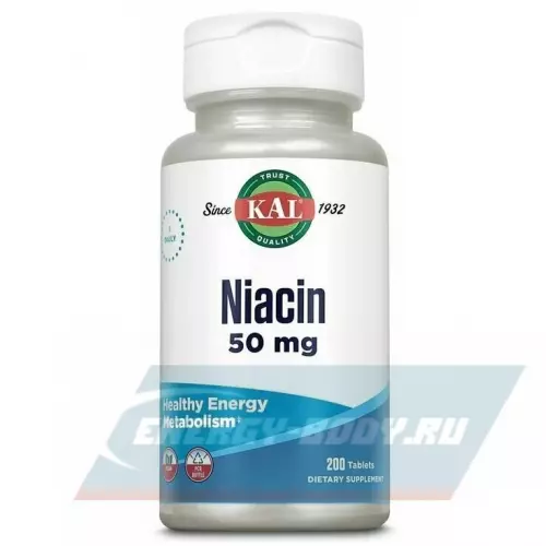  KAL Niacin 50 mg 200 таблеток