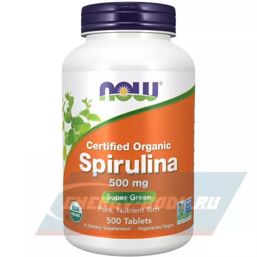  NOW FOODS Spirulina 500 mg 200 таблеток