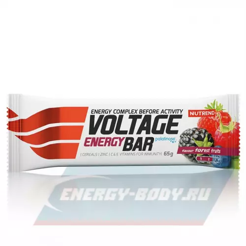 Батончик энергетический NUTREND Voltage Energy bar Лесные ягоды, 65 г