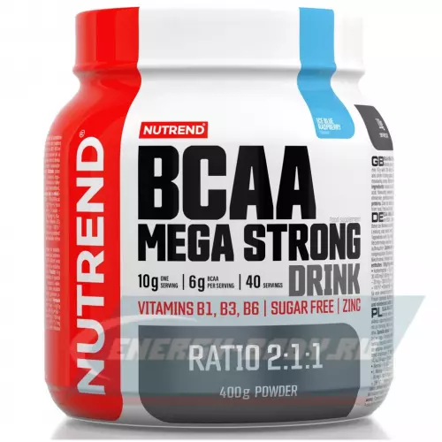 ВСАА NUTREND BCAA Mega Strong Drink Голубая малина, 400 г