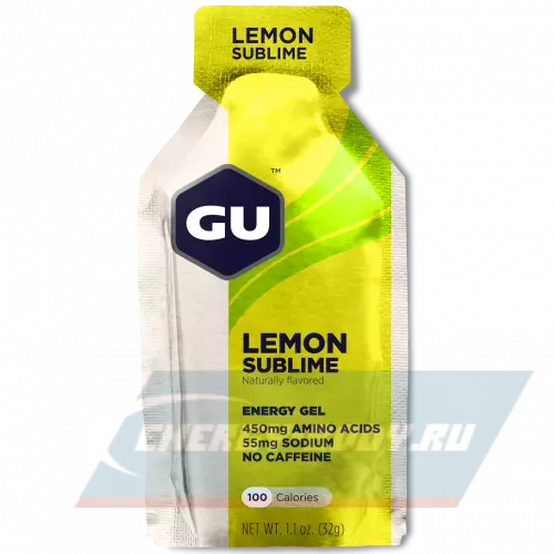 Энергетический гель GU ENERGY GU ORIGINAL ENERGY GEL no caffeine Чистый лимон, 1 стик x 32 г