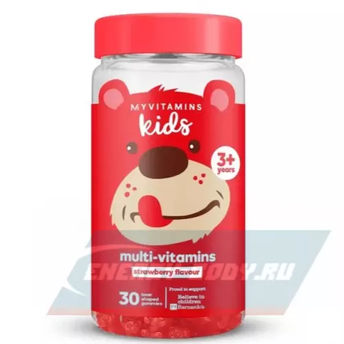  Myprotein Multi-Vitamins Kids Клубника, 30 жевательных конфет