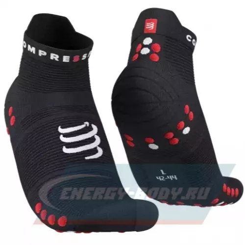  Compressport Носки V4 Run Low Black/Red T3