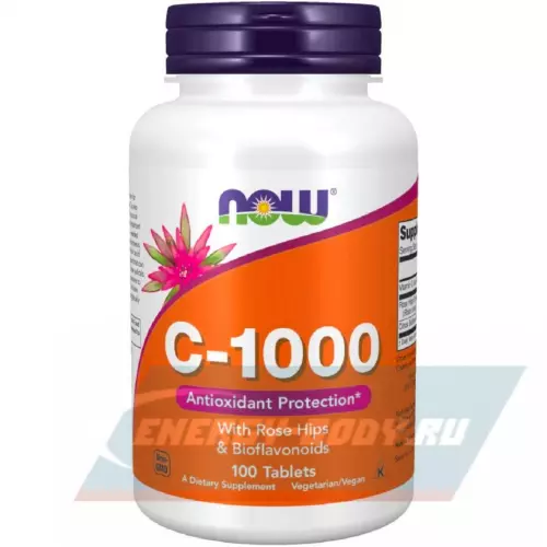  NOW FOODS C-1000 with Rose Hips and Bioflavonoids 100 таблеток