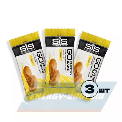 Батончик энергетический SCIENCE IN SPORT (SiS) GO Energy Bake Лимон, 3 x 50 г