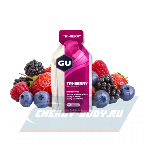 Энергетический гель GU ENERGY GU ORIGINAL ENERGY GEL 20mg caffeine Лесные ягоды, 32 г